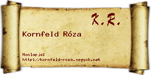 Kornfeld Róza névjegykártya
